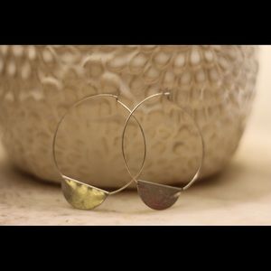 Silver hoops with detail